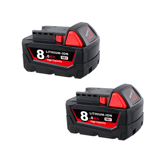 For Milwaukee 18V Battery 8.0Ah Replacemnt | M18 Batteries 2Pack- B2G2