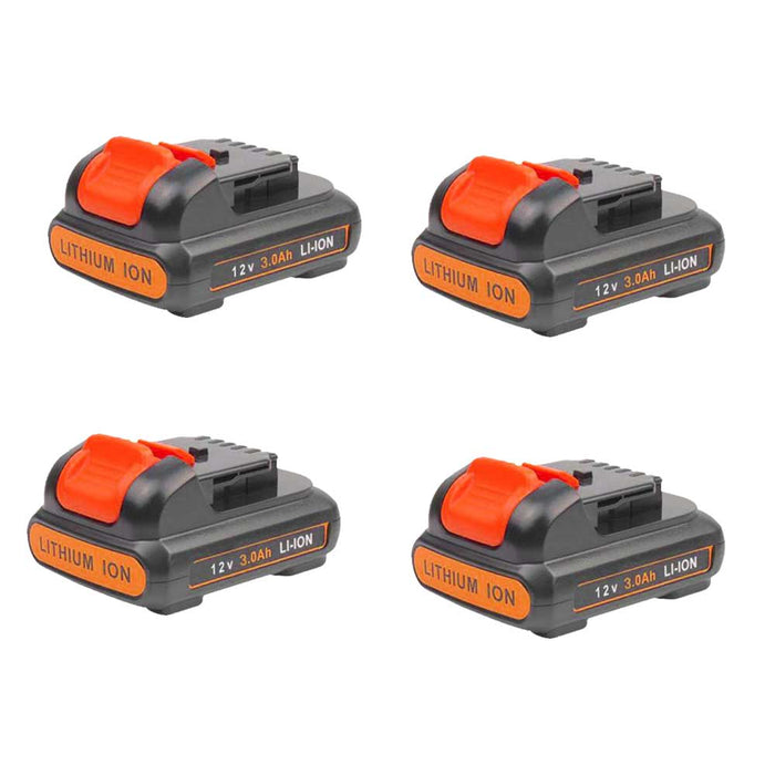 For Dewalt 12V Battery 3Ah Replacement | DCB120 Lithium Battery (4 Pack)