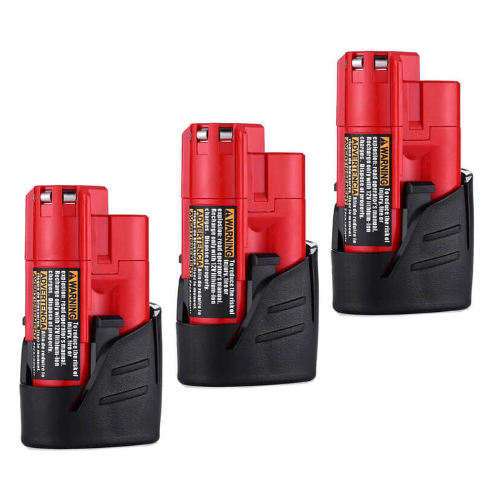 For Milwaukee M 12 Battery 3.5Ah Replacement | M 12B Battery 3 Pack
