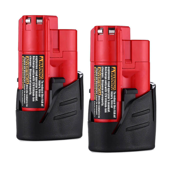 For Milwaukee M 12 Battery 3.5Ah Replacement | M 12B Battery 2 Pack