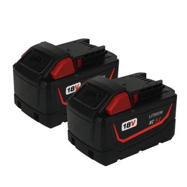 For Milwaukee 18V Battery 9Ah Replacement |  M 18 Batteries 2 Pack