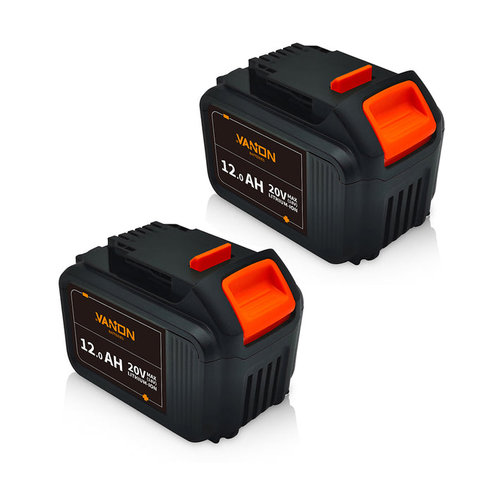 For Dewalt 18V XR Battery 12Ah Replacement | DCB184 DCB205 Lithium Batteries 2 Pack