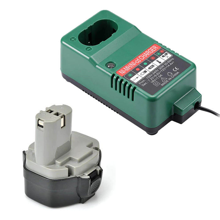 For Makita Battery 18V 4.8Ah Replacement | PA18 1822 Ni-Mh Battery & For Makita 7.2V-18V Charger DC1804T | 1.5Ah Ni-Cd & Ni-Mh Battery Charger