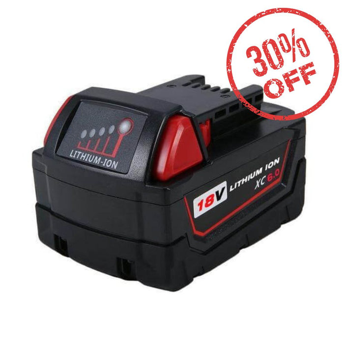 For Milwaukee 18V Battery 6.0Ah Replacement | M 18 Battery