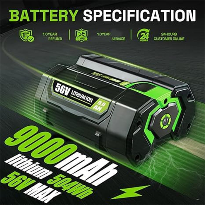 For EGO Battery 56V 9.0Ah | Compatible with All Power 56V EGO Power+ Tools