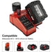 Milwaukee 18V XC Lithium Battery 12.0Ah 2 Packs With Rapid Charger For Milwaukee M18 & M12 Battery