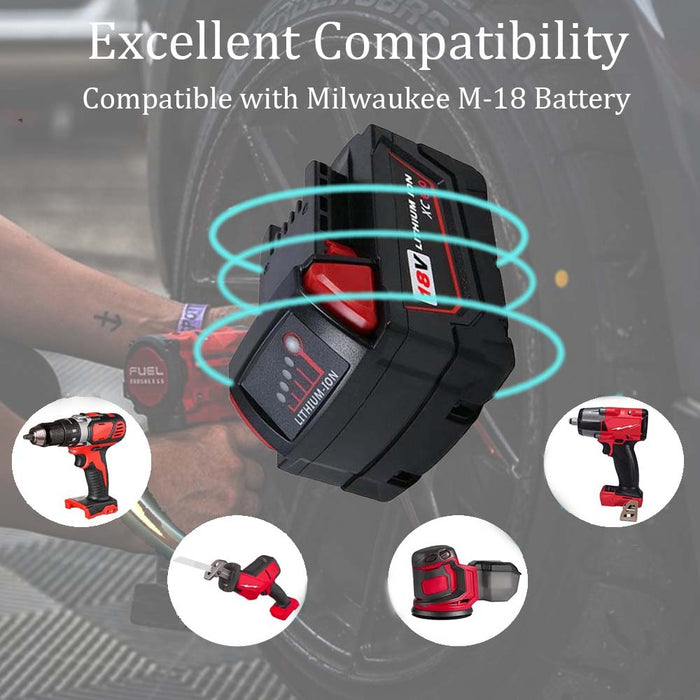 For Milwaukee 18V Battery 9Ah Replacement | M 18 Batteries 4 Pack ...