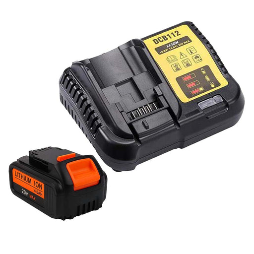 DCB115 Charger for Dewalt 18V & 12V Li-Ion Replacement Battery  &Dewalt 18V XR Battery 4Ah Replacement | DCB184 Lithium Ion Battery