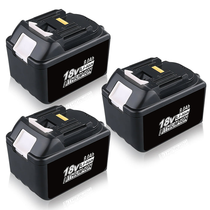 For Makita 18V Battery 9Ah Replacement | BL1890B Batteries 3 Pack + 2 free Holders