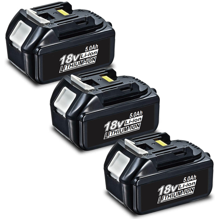 For Makita 18V Battery 5.0Ah Replacement | BL1850 Li-ion Batteries 3 Pack