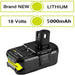 FOR RYOBI 18V BATTERY 5.0AH REPLACEMENT | P108 BATTERIES 2 PACK
