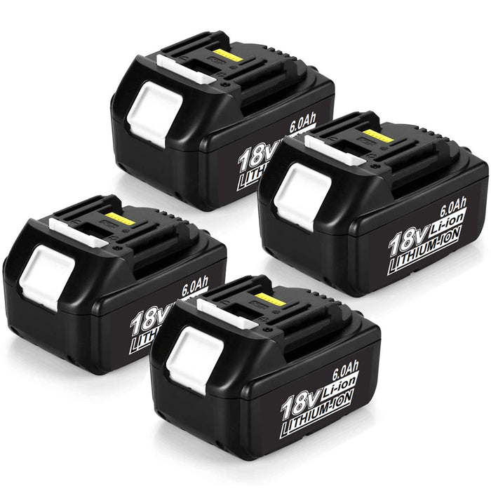 For Makita 18V Battery 6Ah Replacement | BL1860 Li-ion Batteries 4 Pack