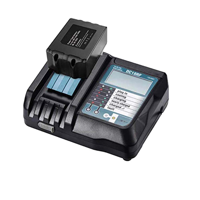 BL1860B 6Ah & For Makita DC18RF/RC Li-ion Rapid Replacement Battery Charger | 14.4V-18V with Digital Display