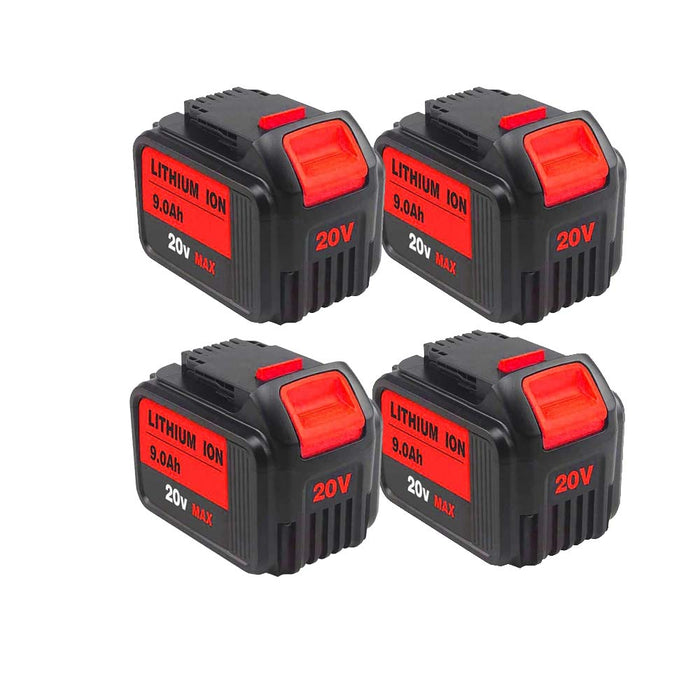 For DeWalt XR Battery 18V/20V 9Ah | DCB200 Replacement Battery 4 pack