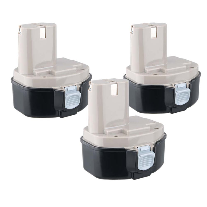 For Makita Battery 14.4V 4.8Ah Replacement | PA14 Ni-Mh Battery 3 Pack