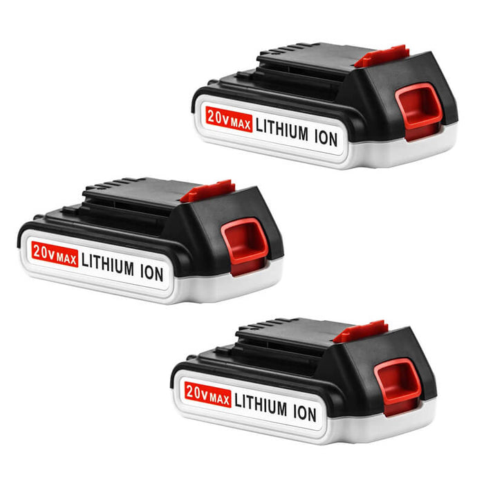For Black And Decker 20V Battery Replacement | LBXR20 3.0Ah Li-ion Batteries 3 Pack