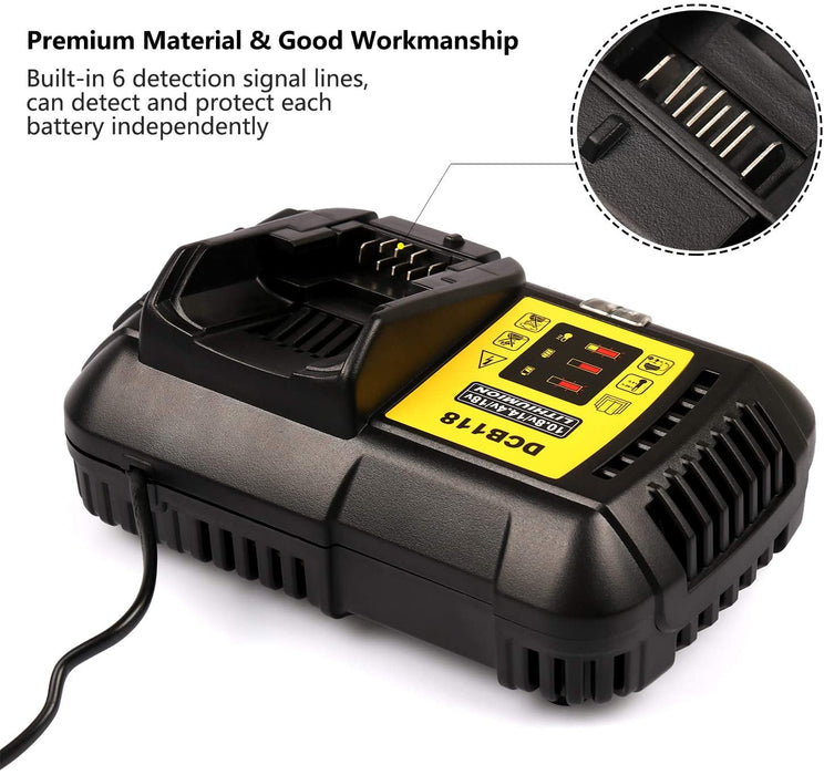 For Dewalt DCB118 Replacement Battery Charger For Dewalt 10.8V - 20V Lithium Battery Charger