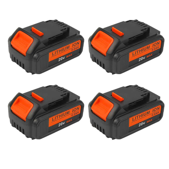 For Dewalt 18V XR Battery 6Ah Replacement | DCB184 Batteries 4 Pack