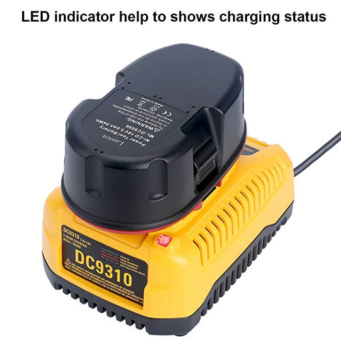 Dewalt DC9310 Fast Battery Replacement Charger For Dewalt 7.2V-18V XRP Ni-CD Ni-MH Battery