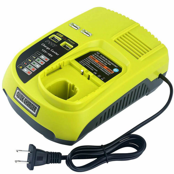 For Ryobi One Plus Replacement Battery Charger P117 | 18V-12V