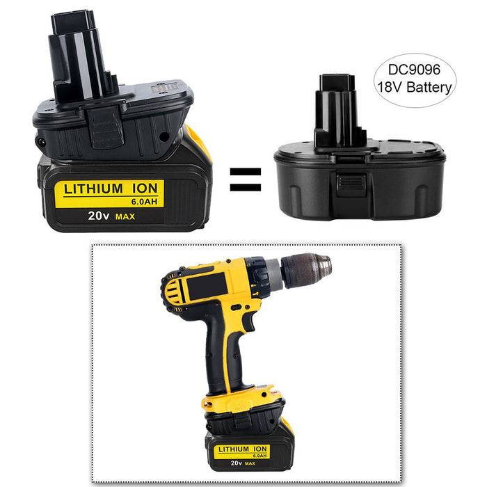 For Dewalt 18V XR 4Ah Replacement Battery & For DeWalt 18V To 20V Replacement Adaptor | DCA1820 Battery Adapter