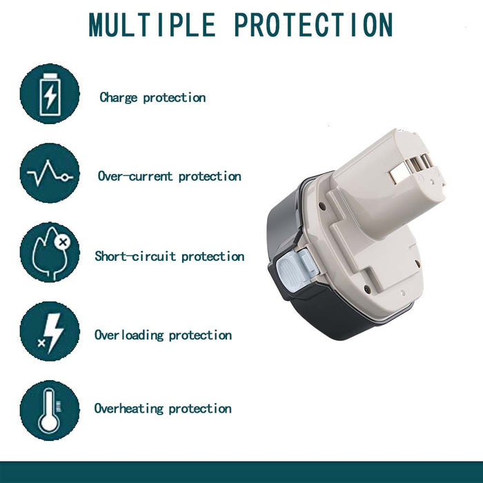 For Makita Battery 14.4V 4.8Ah Replacement | PA14 Ni-Mh Battery