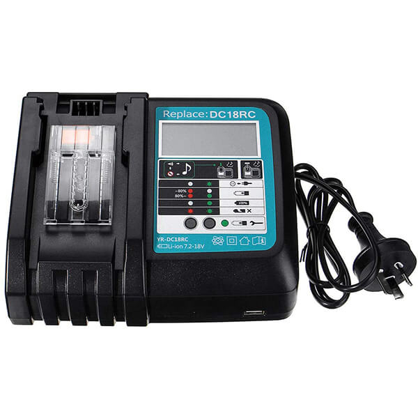 For Makita DC18RF/RC Li-ion Rapid Replacement Battery Charger | 14.4V-18V with Digital Display