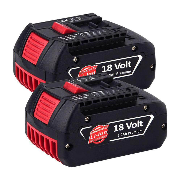 For Bosch 18V Battery 5Ah Replacement | BAT610G Batteries 2 Pack