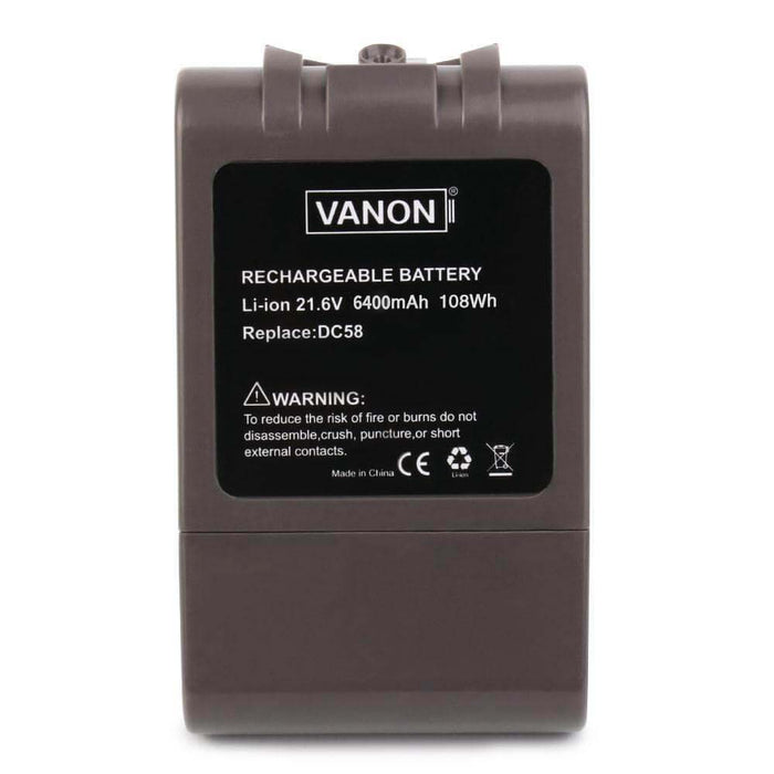 For Dyson V6 Upgraded Battery Replacement | 21.6V 6.4Ah DC58 SV03 DC59 Upgraded Battery