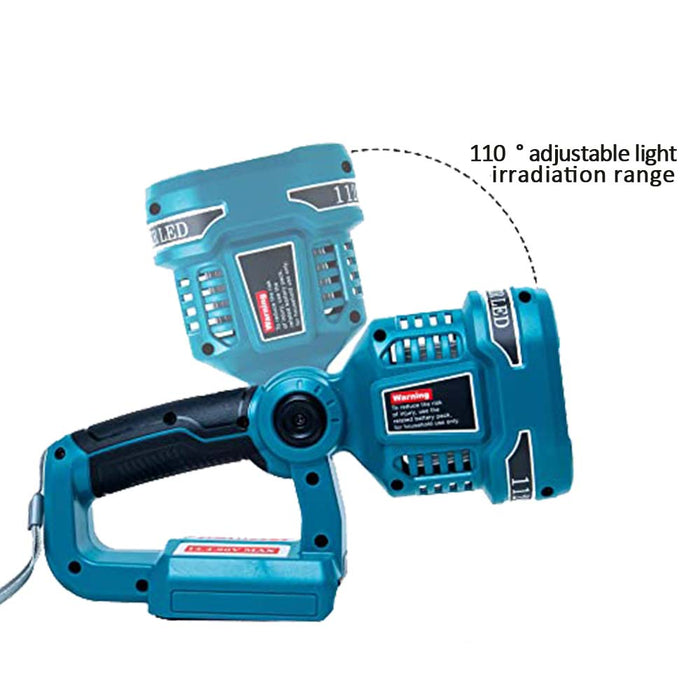 18V LXT Lithium-Ion Cordless LED Work Light Powered by Makita 18V Max LXT Lithium-Ion Battery, 12W 1120LM Jobsite Flashlight Spotlight with 110 Degree Pivoting Head and USB Port