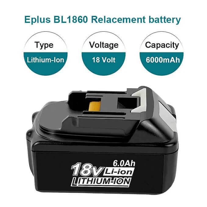 For Makita 18V Battery 6Ah Replacement | BL1860B Battery (LED Indicator)