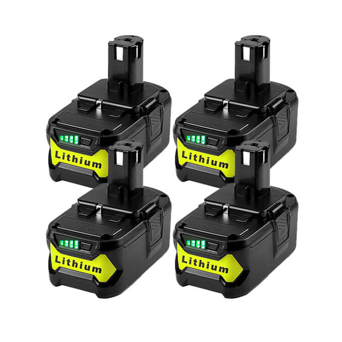 For Ryobi 18V Battery 6.0Ah Replacement | P108 Batteries 4 Pack
